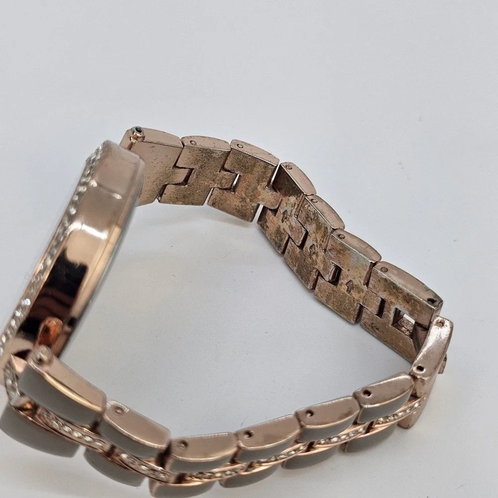 40MM Women's Watch Gray Dial Two Tone Bracelet Band 6.5